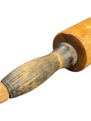 Load image into Gallery viewer, Vintage Solid Wood Rolling Pin Distressed Handles Primitive Farmhouse 18.5"