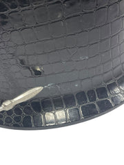 Load image into Gallery viewer, Vintage Faux Croc Black Ice Bucket | Mid-Century Barware | Vinyl Textured Cooler