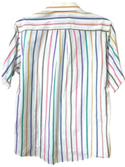 Load image into Gallery viewer, SOLD - Vintage John Henry Full Cut Rainbow Stripe Short Sleeve Button-Up Shirt Men’s M - Lisa Lassi