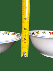 Load image into Gallery viewer, Butterfly Serving Bowl Set 2pc Vintage Cottage Garden Tabletop Unlimited