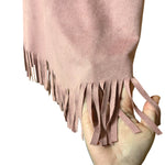 Load image into Gallery viewer, 🌸 She + Sky Dusty Rose Faux Suede Fringe Tank Top – Size Small
