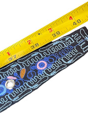 Load image into Gallery viewer, Embroidered Chainstitch Bird Floral Wide Fabric Belt Black Blue Pink 40"