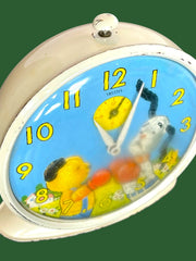Load image into Gallery viewer, Vintage 1960s Smiths Sooty &amp; Sweep Animated Alarm Clock Made Great Britain