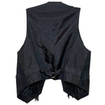 Load image into Gallery viewer, Vintage Black Suede Fringe Western Vest Concho Beaded Cowboy Biker Unisex Small - Lisa Lassi
