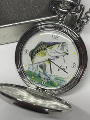Load and play video in Gallery viewer, SOLD - 🎣 Al Agnew Bass Pocket Watch – Avon Collector’s Edition
