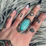 Load and play video in Gallery viewer, Turquoise Adjustable Ring
