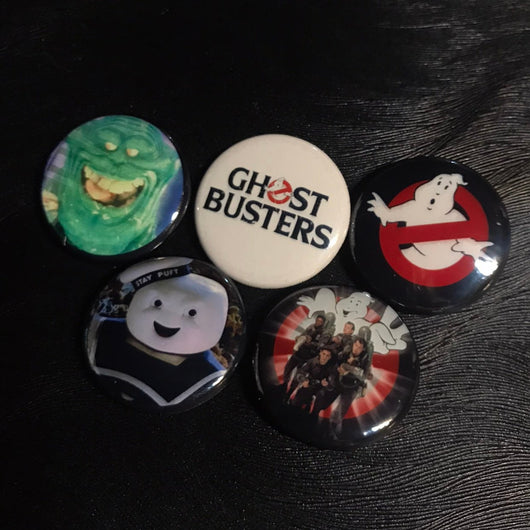 5 Pack Ghostbusters Badge Button Set