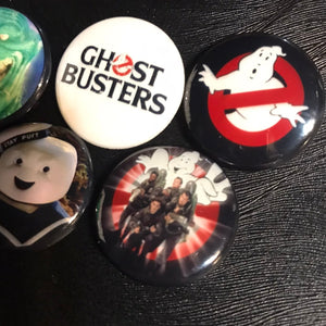 5 Pack Ghostbusters Badge Button Set