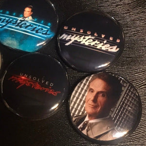 5 Pack Unsolved Mysteries Button Set