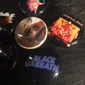 6 Pack Black Sabbath Badge Button Set