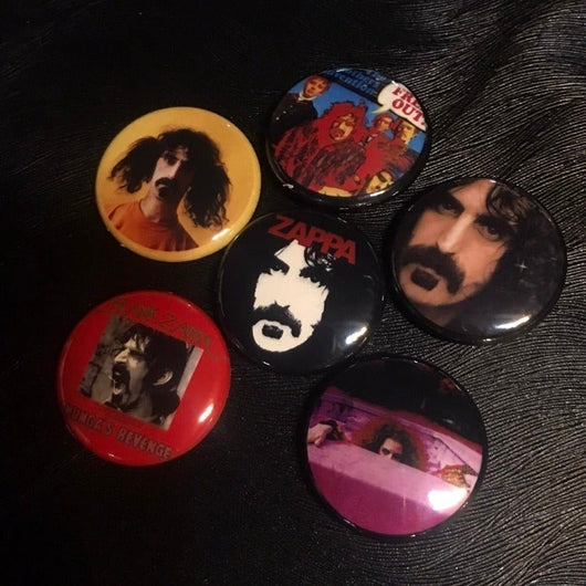 6 Pack Frank Zappa Badge Button Set