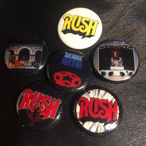 6 Pack RUSH Badge Button Set
