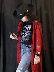 Load image into Gallery viewer, Lace Embroidered Kimono - Lisa Lassi
