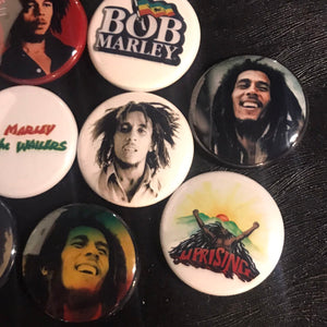 9 Pack Bob Marley Badge Button Set