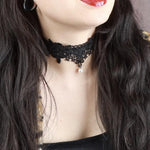 Load image into Gallery viewer, Black Lace Choker - Lisa Lassi
