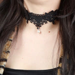 Load image into Gallery viewer, Black Lace Choker - Lisa Lassi
