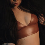 Load image into Gallery viewer, Brown Faux Leather Bralette

