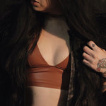 Load image into Gallery viewer, Brown Faux Leather Bralette
