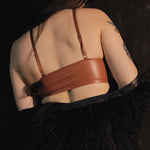 Load image into Gallery viewer, Brown Faux Leather Bralette
