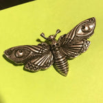 Load image into Gallery viewer, Death&#39;s Head Hawk Moth Metal Brooch 3
