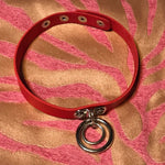 Load image into Gallery viewer, Double Ring Choker - Red - Lisa Lassi

