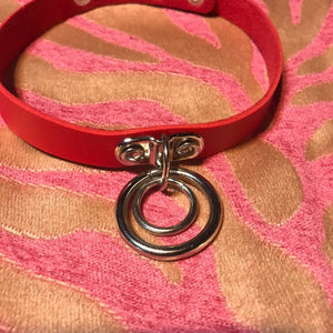 Double Ring Choker - Red - Lisa Lassi