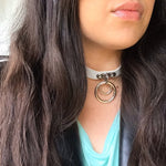 Load image into Gallery viewer, Double Ring Choker - White - Lisa Lassi
