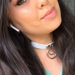 Load image into Gallery viewer, Double Ring Choker - White - Lisa Lassi
