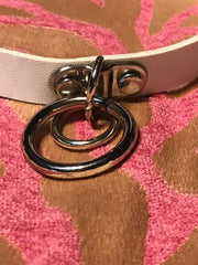 Load image into Gallery viewer, Double Ring Choker - White - Lisa Lassi
