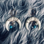 Load image into Gallery viewer, Faux Crescent Bone Earrings
