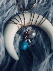 Load image into Gallery viewer, Faux Crescent Bone Earrings
