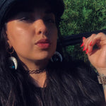 Load image into Gallery viewer, Faux Crescent Bone Earrings
