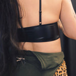 Load image into Gallery viewer, Black Faux Leather Bralette
