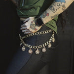 Load image into Gallery viewer, Gold Chain Belt with Sun Dangles
