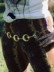 Load image into Gallery viewer, Gold Moon and Stars Link Belt
