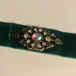 Green Velvet Choker - Lisa Lassi