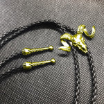 Load image into Gallery viewer, Ram Skull Bolo Tie - Gold
