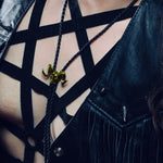 Load image into Gallery viewer, Ram Skull Bolo Tie - Gold
