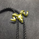 Load image into Gallery viewer, Ram Skull Bolo Tie - Gold
