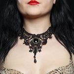 Load image into Gallery viewer, Vintage Style Black Lace Choker - Lisa Lassi
