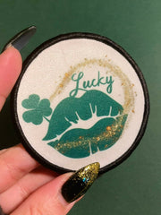 Load image into Gallery viewer, Lucky Lips circle patch
