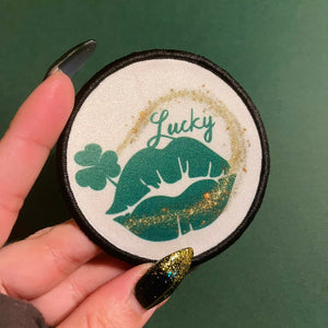 Lucky Lips circle patch