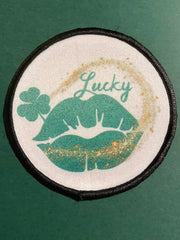 Load image into Gallery viewer, Lucky Lips circle patch
