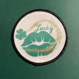 Lucky Lips circle patch