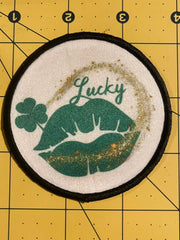 Load image into Gallery viewer, Lucky Lips circle patch
