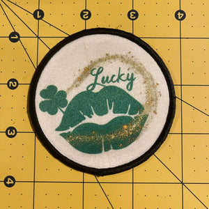 Lucky Lips circle patch