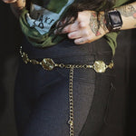 Load image into Gallery viewer, Mini Concho Gold Chain Belt
