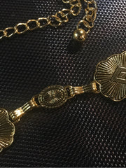 Load image into Gallery viewer, Mini Concho Gold Chain Belt
