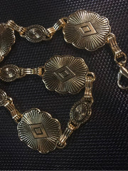 Load image into Gallery viewer, Mini Concho Gold Chain Belt
