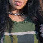 Load image into Gallery viewer, Necklace w Silver &amp; Mini Turq Details
